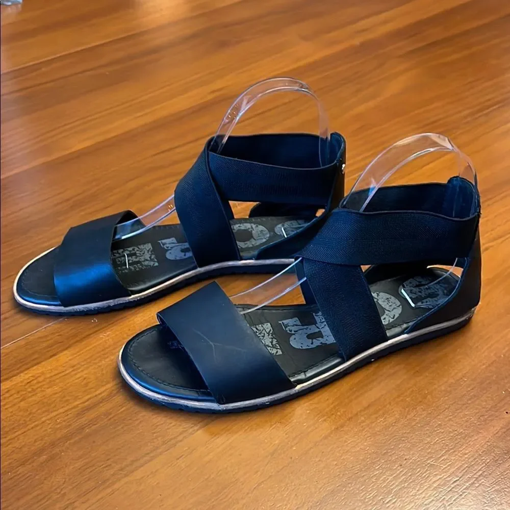 Sorel Ella cross strap sandal leather / elastic strap side 8.5 - Picture 2 of 7